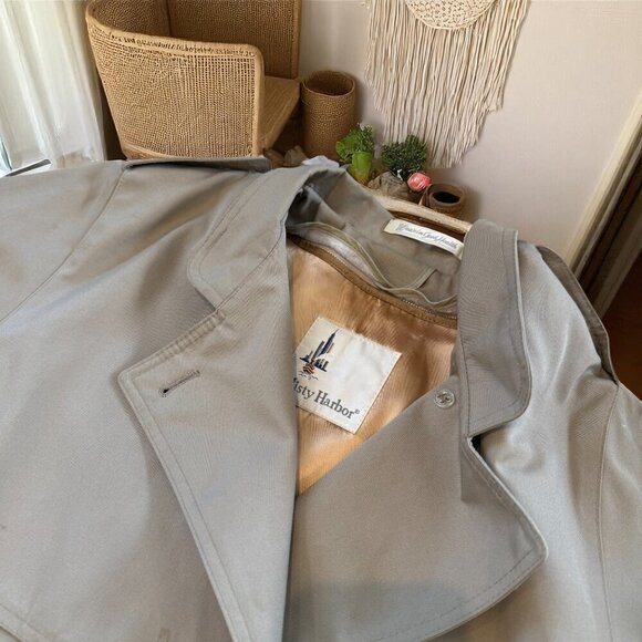 Vintage Misty Harbor Trench Coat with Liner Liner Size 14 Coat Size 16 Reg - Picture 10 of 14